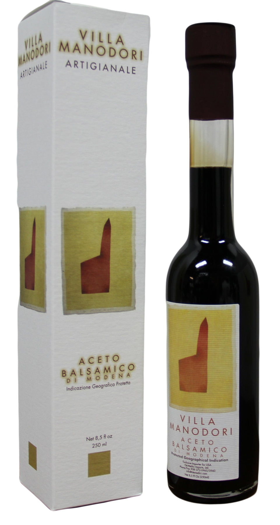 Villa Manodori balsamic bottle pour showcases rich aroma ideal for glazes on steaks