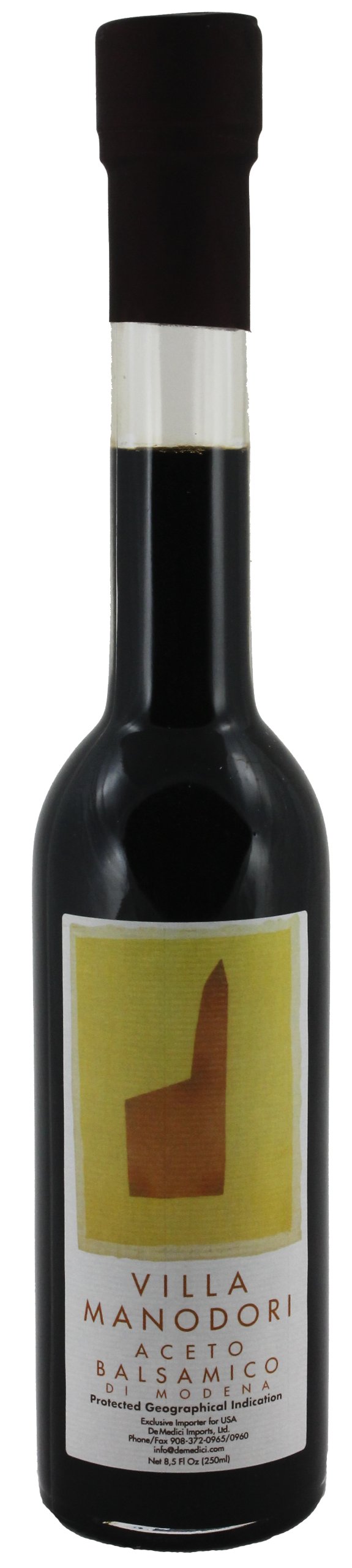 Villa Manodori balsamic vinegar bottle front view for gourmet cooking