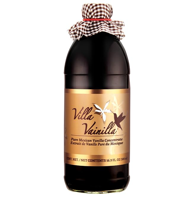 Villa Vainilla Pure Vanilla Concentrate bottle highlighting premium aroma for desserts