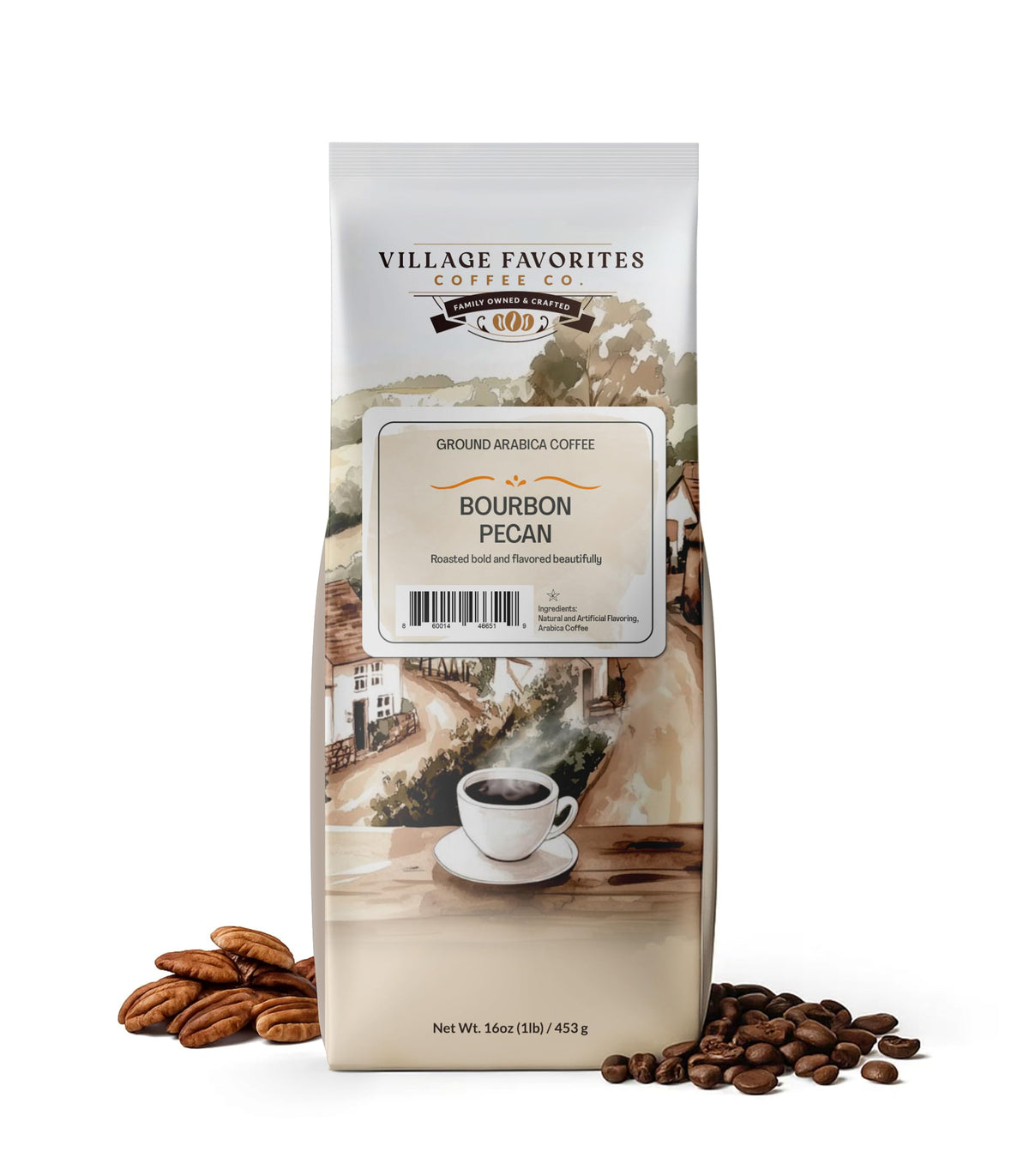 Village Favorites Flavored Coffee Apple Crumb Cake grounds deliver a smooth, flavorful morning
