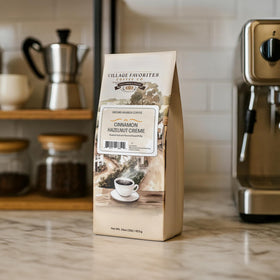 Village Favorites slow roast medium profile delivers balanced, approachable taste.