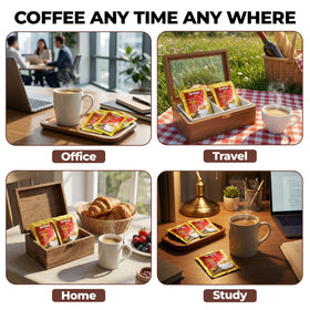 Vinacafe 3-in-1 instant sachets offer convenient coffee, creamer, and sugar.