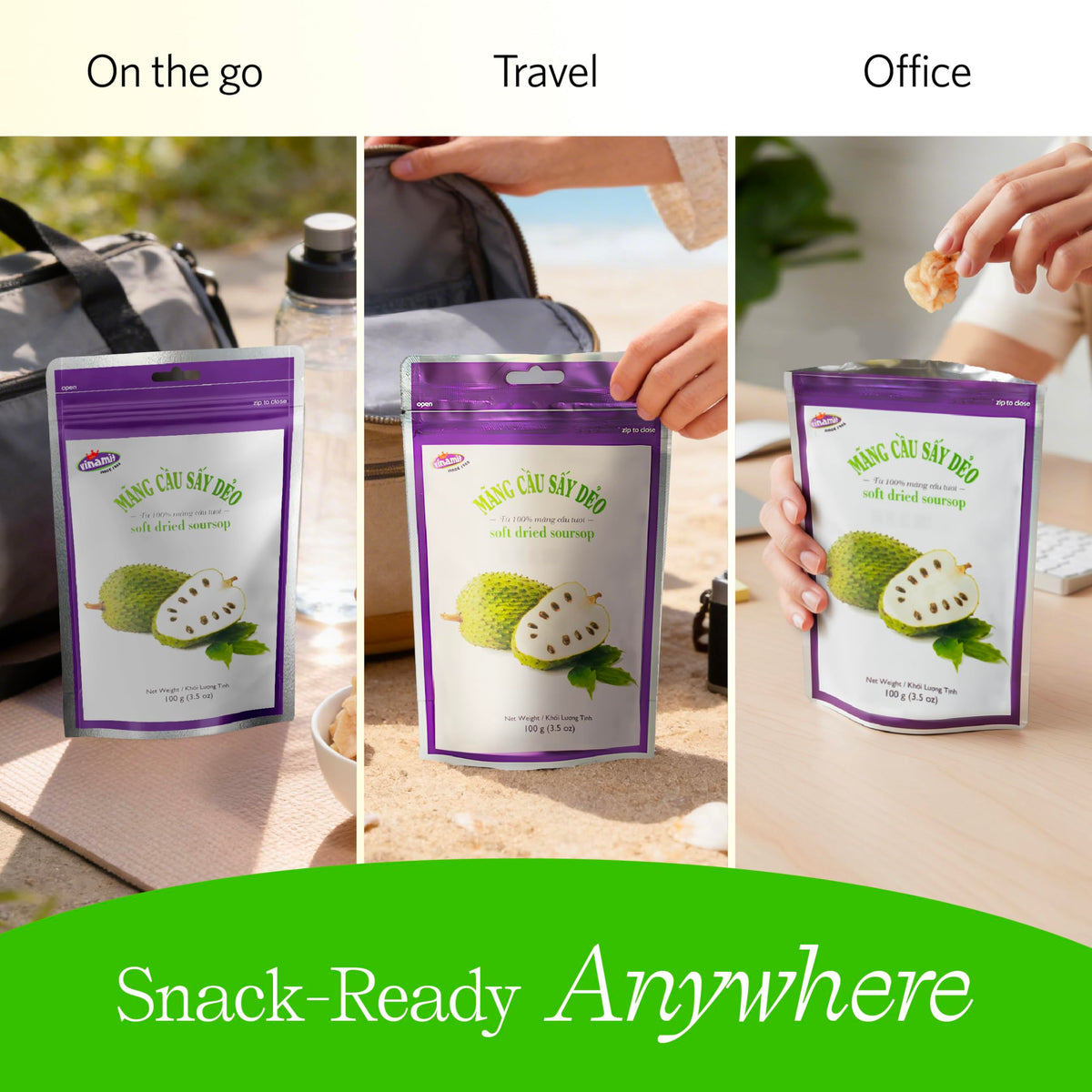Vinamit packaging front emphasizing clean ingredients and authentic flavor