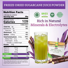 Vinamit sugarcane juice powder dissolving in coffee for smooth natural sweetness
