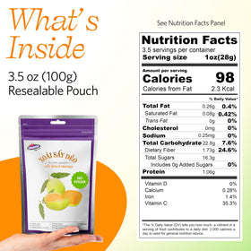 Vinamit two-ingredient mango slices highlight pure ingredients and clean snacking.