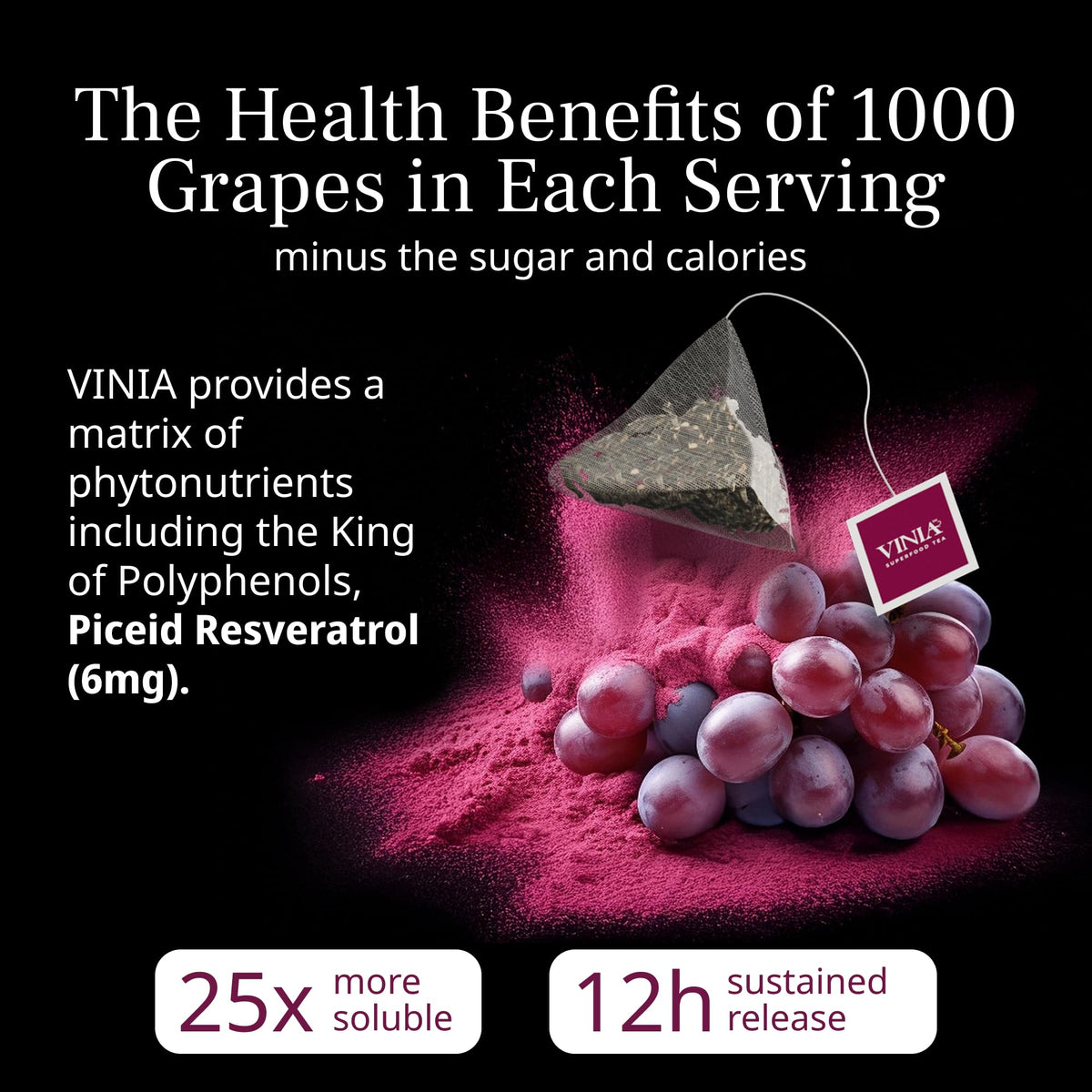 VINIA eco-friendly compostable sachets supporting sustainable tea routines.