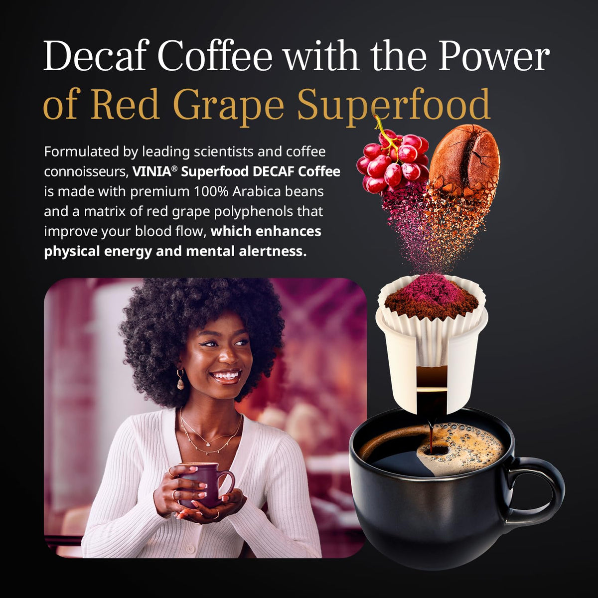 VINIA red grape polyphenol powder in pod highlights daily vitality