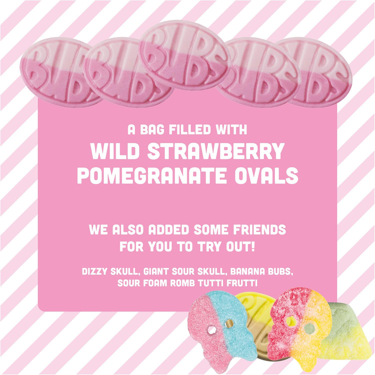 VINTERLAND Bubs Banana Oval, a chewy fruity bite great for kids' lunchboxes and party favors.