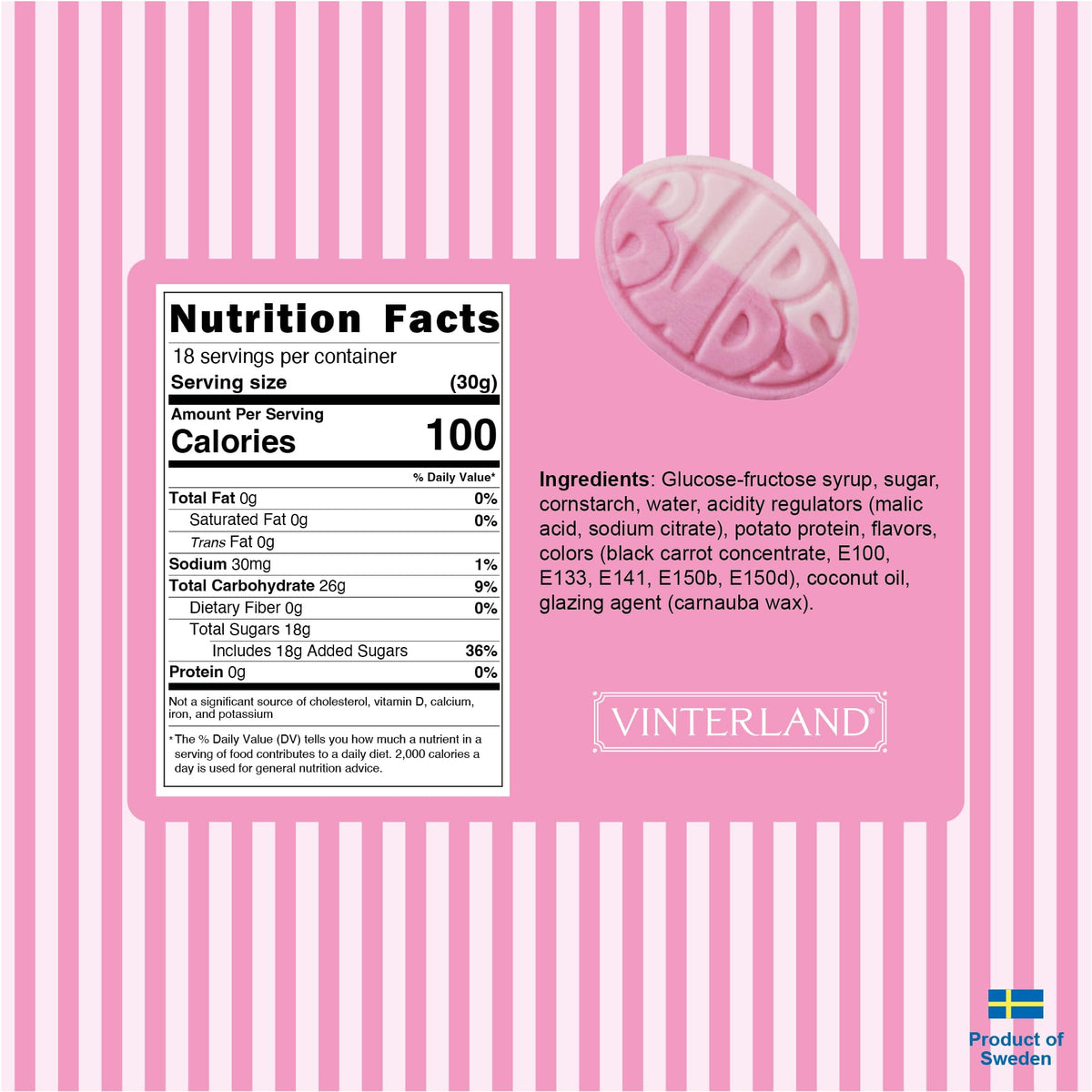 VINNERLAND Bubs Dizzy Skull, a playful skull-shaped candy adding fun to movie nights.