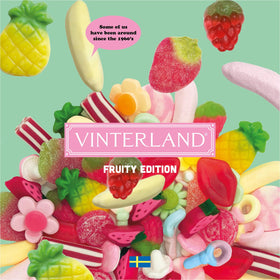 Close-up of pink mushrooms and juicy berries from VINTERLAND Fruity Edition
