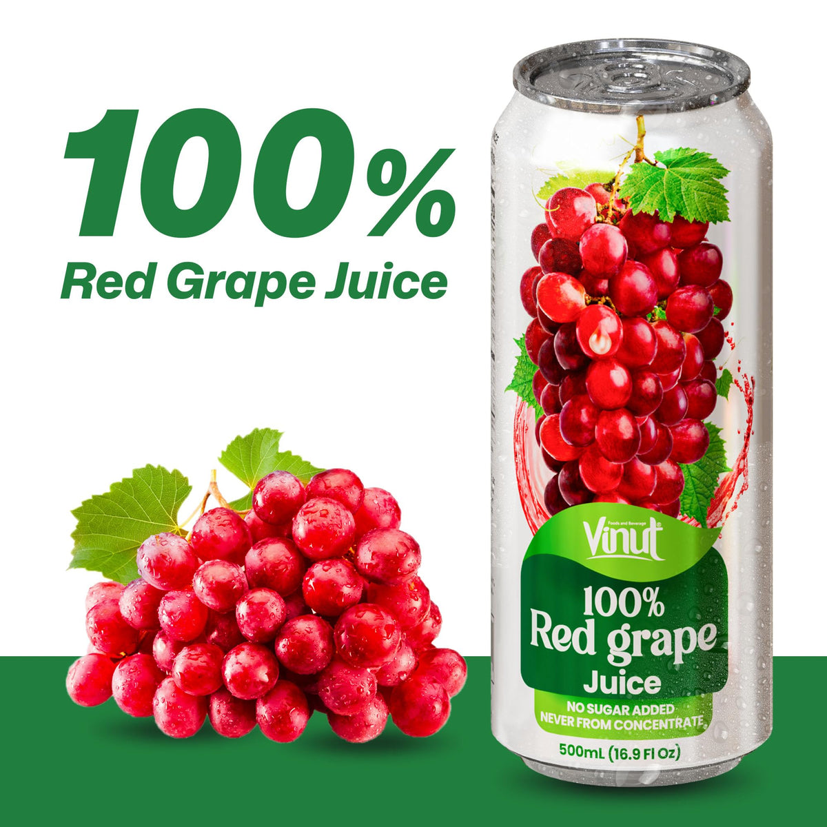 VINUT ingredients label confirms 100% grape juice with no added sugar.