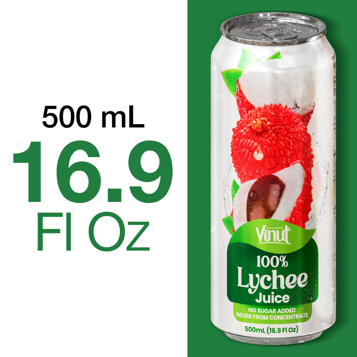 VINUT Lychee Juice served chilled enhances a tropical-inspired refreshment