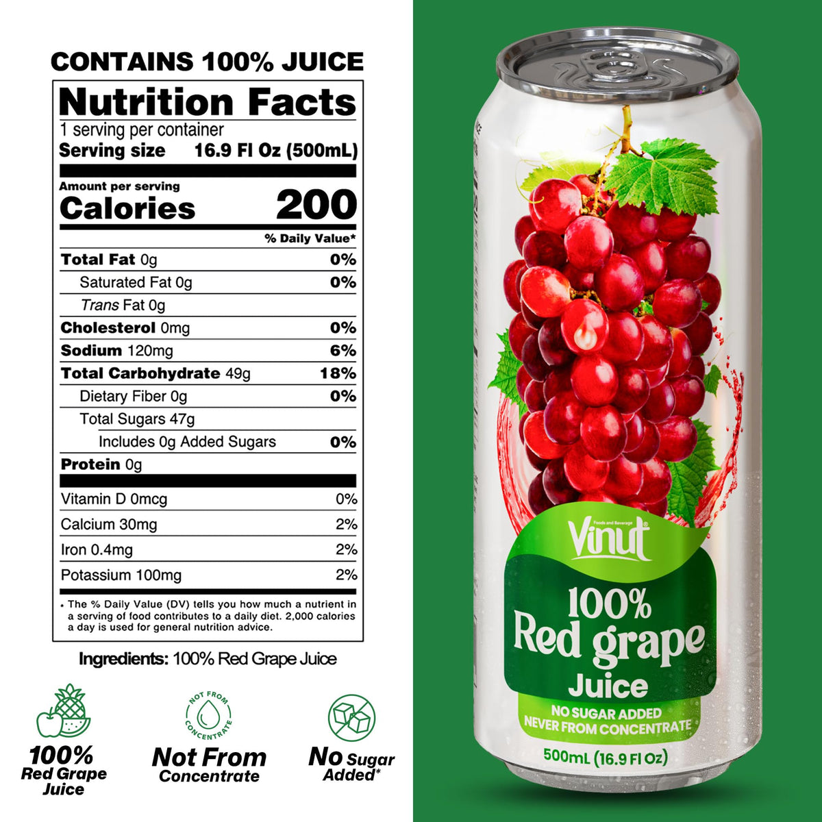 VINUT 12-pack of cans provides convenient family refreshment on the go.