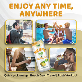 VINUT pineapple juice with pulp pairs well with fruit platters.