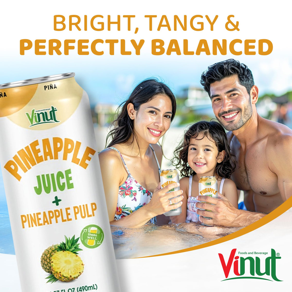 VINUT pack shot emphasizes gluten-free and no sugar added promise.