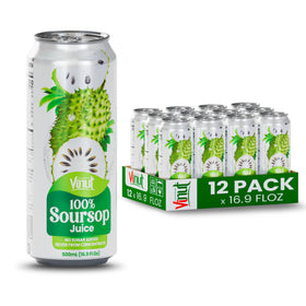 VINUT soursop juice can top view, ready to chill and refresh