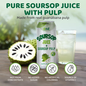 VINUT soursop juice 12-pack offers convenient ready-to-drink tropical refreshment