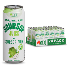 VINUT soursop juice pour showcases fresh, natural flavor for tropical refreshment.
