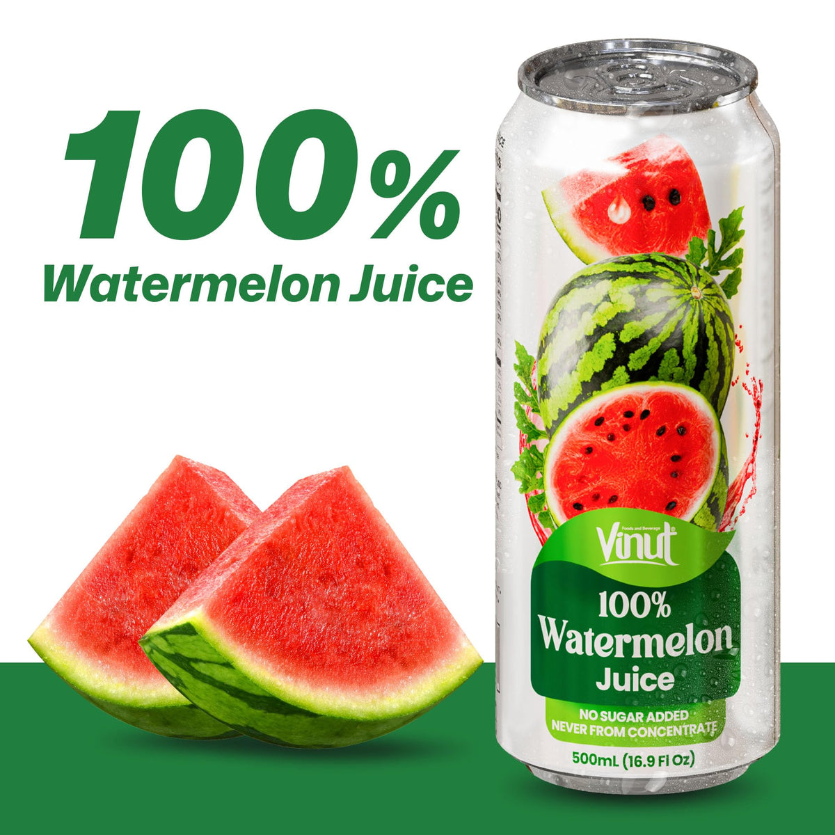 VINUT watermelon juice being poured into a glass for a crisp summer sip