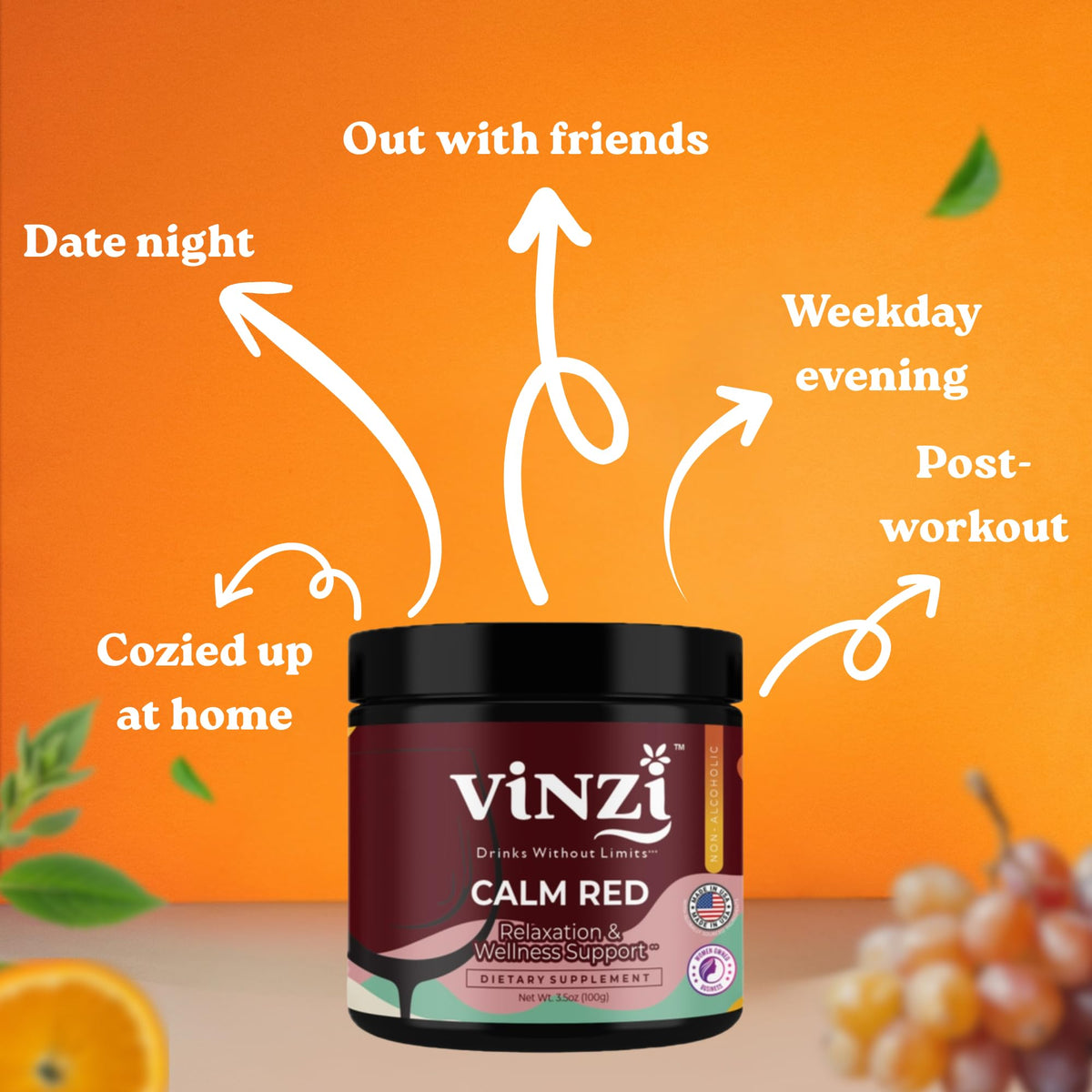 Vinzi offers wine-inspired semi-sweet berry-forward flavor notes.
