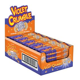 Violet Crumble Peanut Butter Bars with crunchy honeycomb for a satisfying snack.