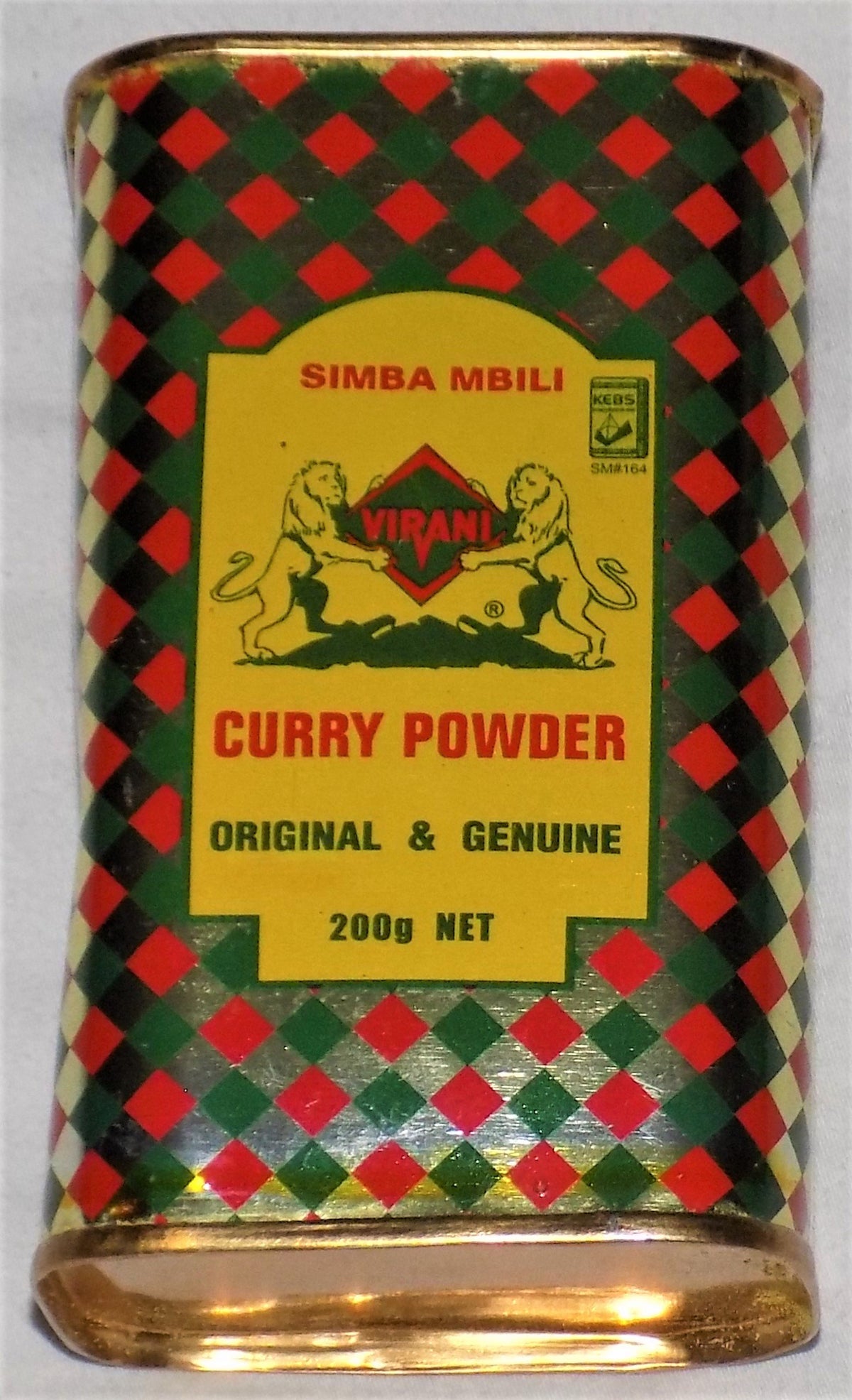 Virani Simba Mbili curry powder jar open, ready to flavor curries with warm aromatics.