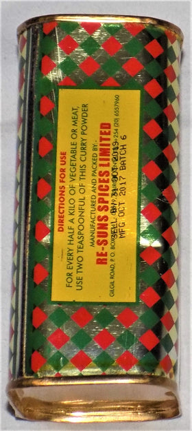 Detail of Virani Simba Mbili label signaling fresh, authentic curry blend.