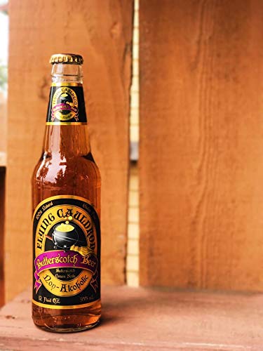 Ingredients label for Virgil's Flying Cauldron Butterscotch Beer, gluten- and GMO-free