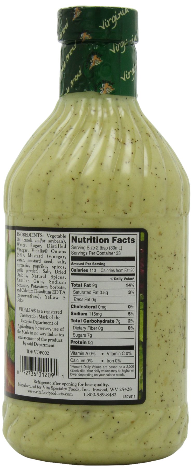 Virginia Brand Vidalia Onion Vinaigrette on salad dish showing bright sweetness for greens