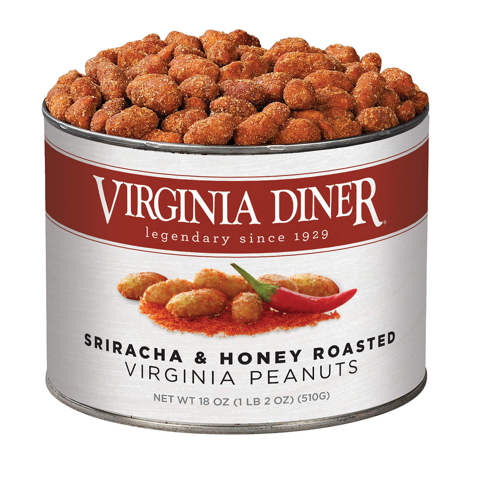 Virginia Diner honey-roasted peanuts with XL quality and a glossy glaze, ideal everyday snack.