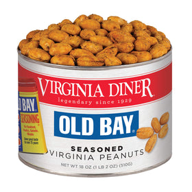 Virginia Diner Old Bay seasoned peanuts—the spicy snack that adds bold flavor to gatherings