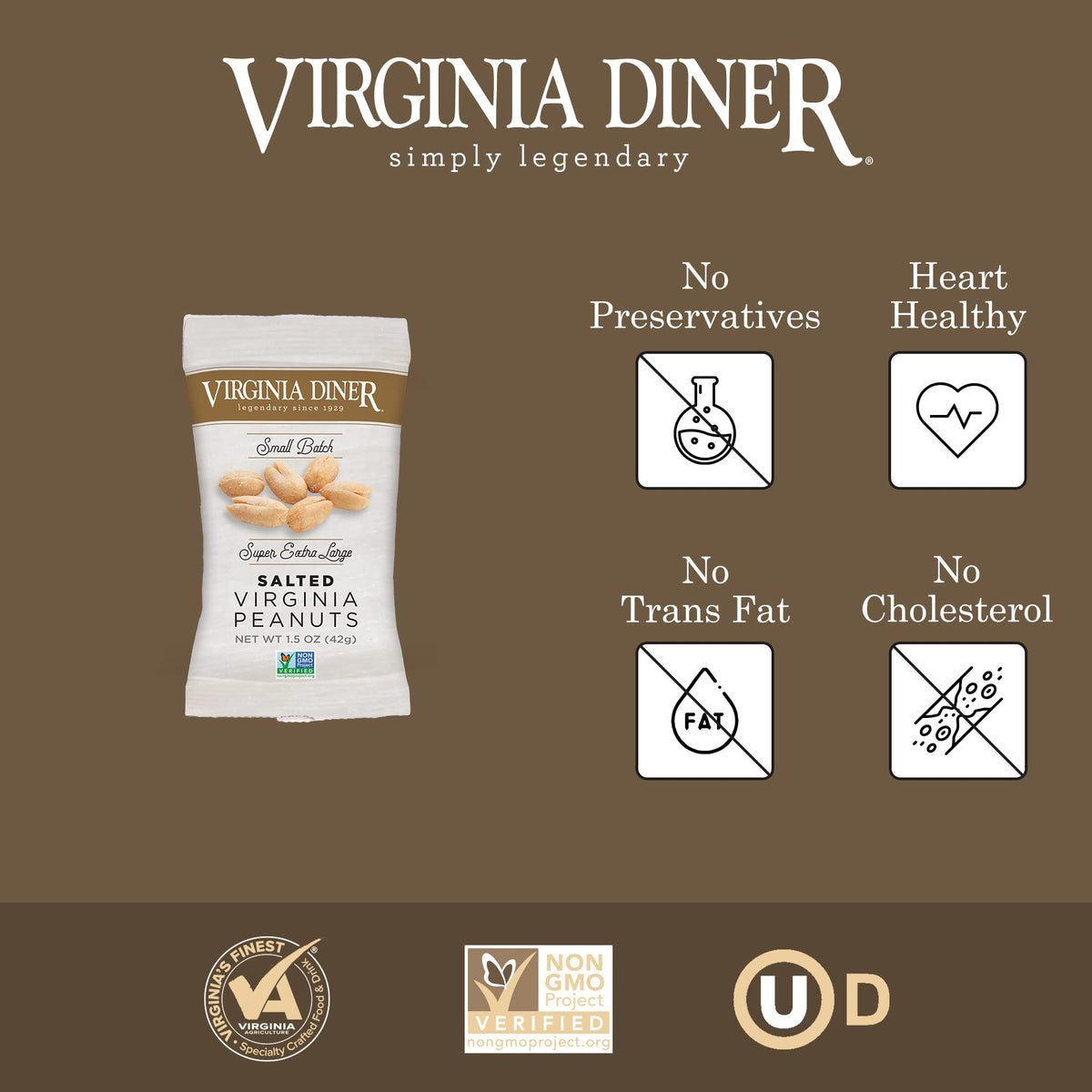 Virginia Diner snack bags for on-the-go lunches and office snacking