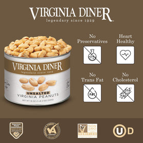 Virginia Diner vacuum-sealed tin preserves freshness for longer.