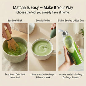 ViridWorks first harvest matcha from shaded spring leaves