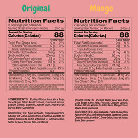 Visvita Aloe Vera Juice Clean Label Detail highlights natural ingredients