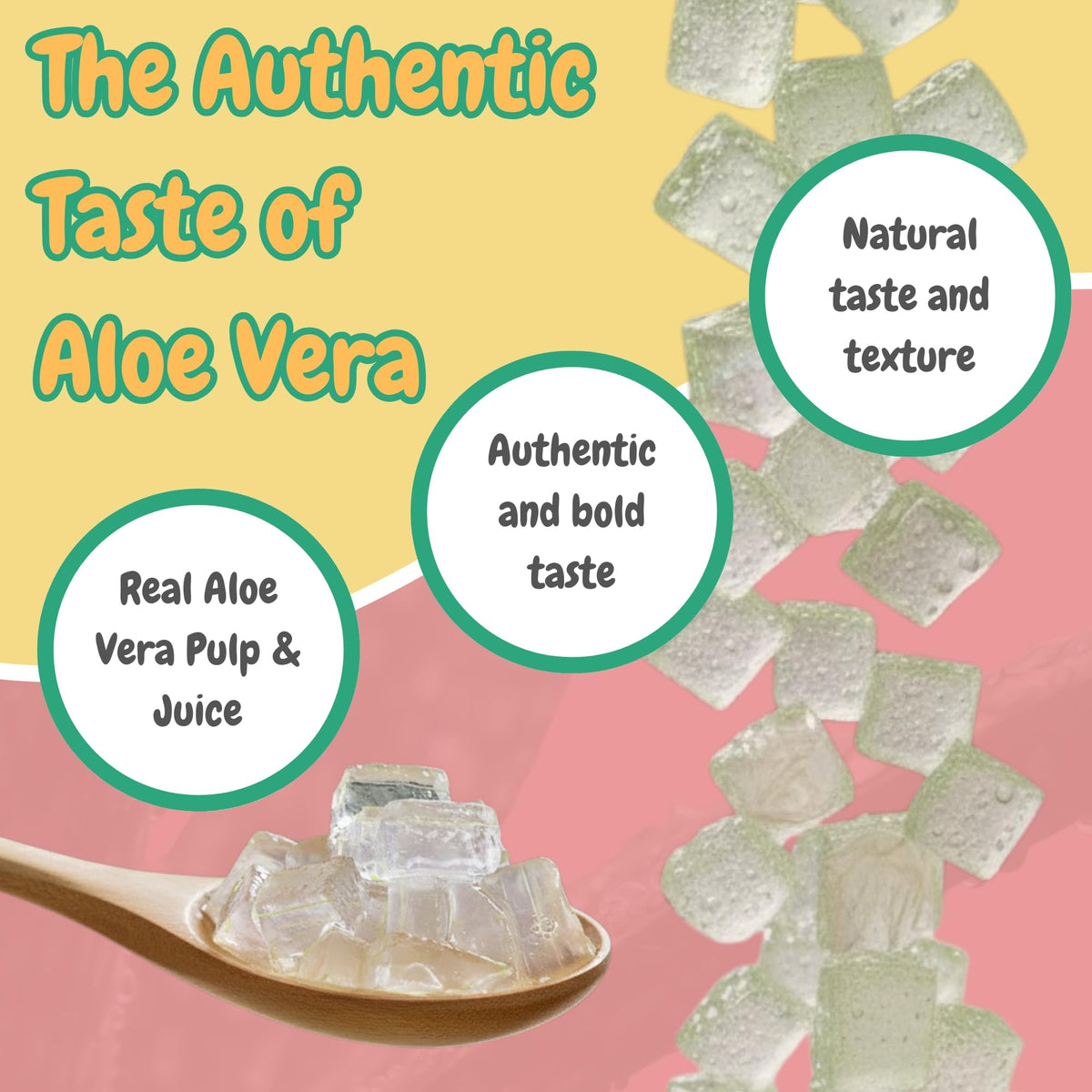 Visvita Aloe Vera Juice Real Pulp Mango front view showcases tropical flavor and hydration