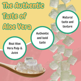 Visvita Aloe Vera Juice Real Pulp Mango front view showcases tropical flavor and hydration