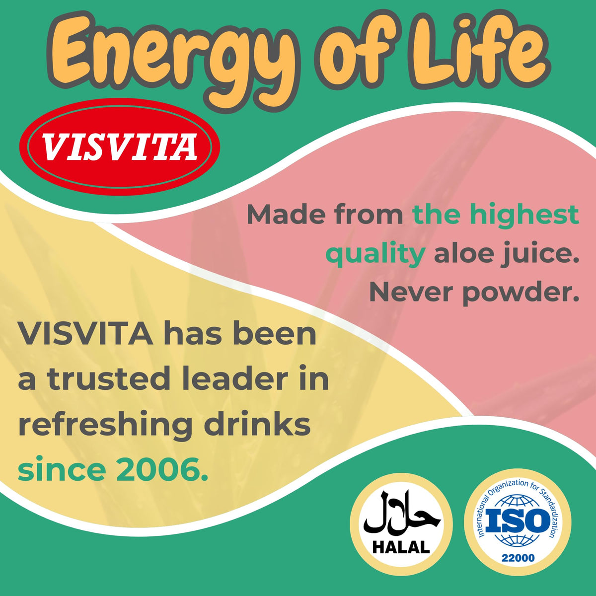Visvita Aloe Vera Juice Real Pulp Original pour demonstrates quick energy uplift