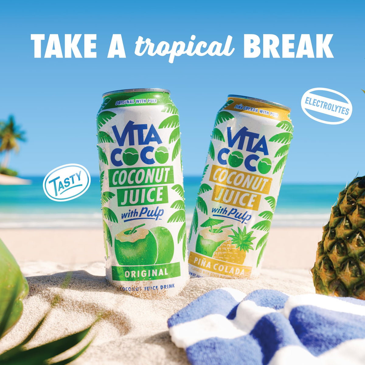 Vita Coco meal-pairing shot shows how it complements meals.