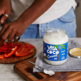 Vita Coco coconut oil label highlights organic and virgin quality