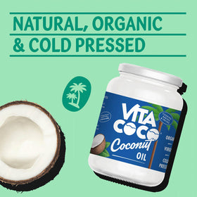 Vita Coco extra virgin coconut oil in skillet for aroma