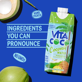 Vita Coco Pineapple 12-pack case for convenient gluten-free hydration