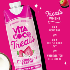 Vita Coco Treats 12-pack display for on-the-go pink drink.