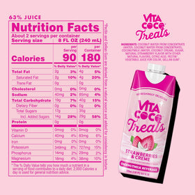 Vita Coco Treats Strawberries and Creme with strawberry swirl.