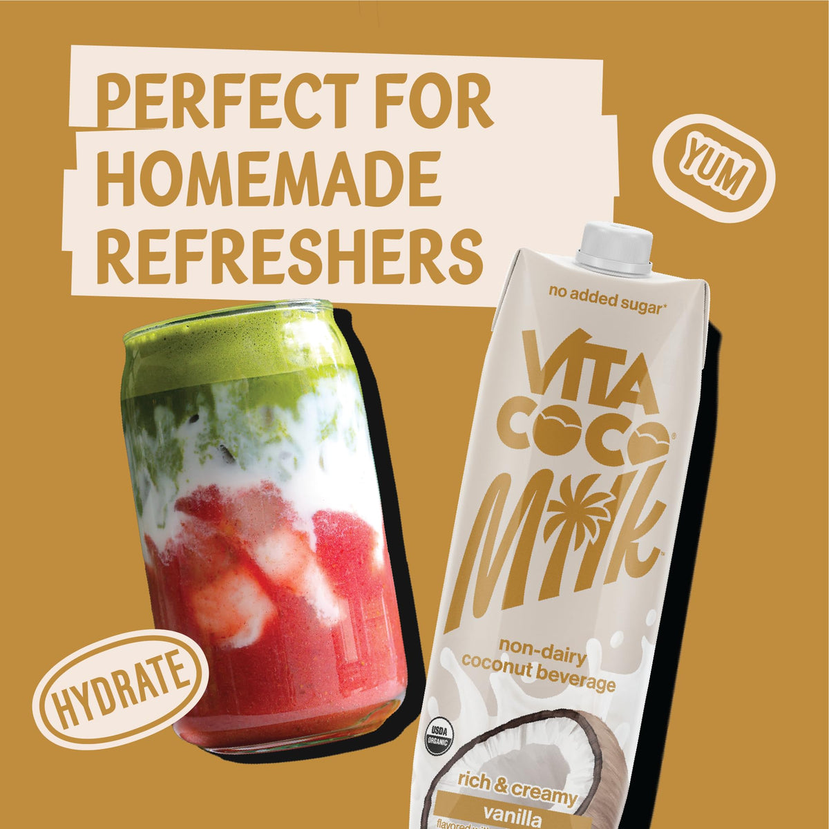 Vita Coco Vanilla Coconut Milk creamy texture close-up highlights velvety consistency