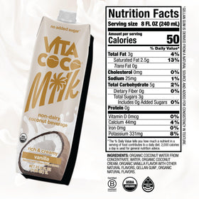 Vita Coco Vanilla Coconut Milk used in desserts for silky texture
