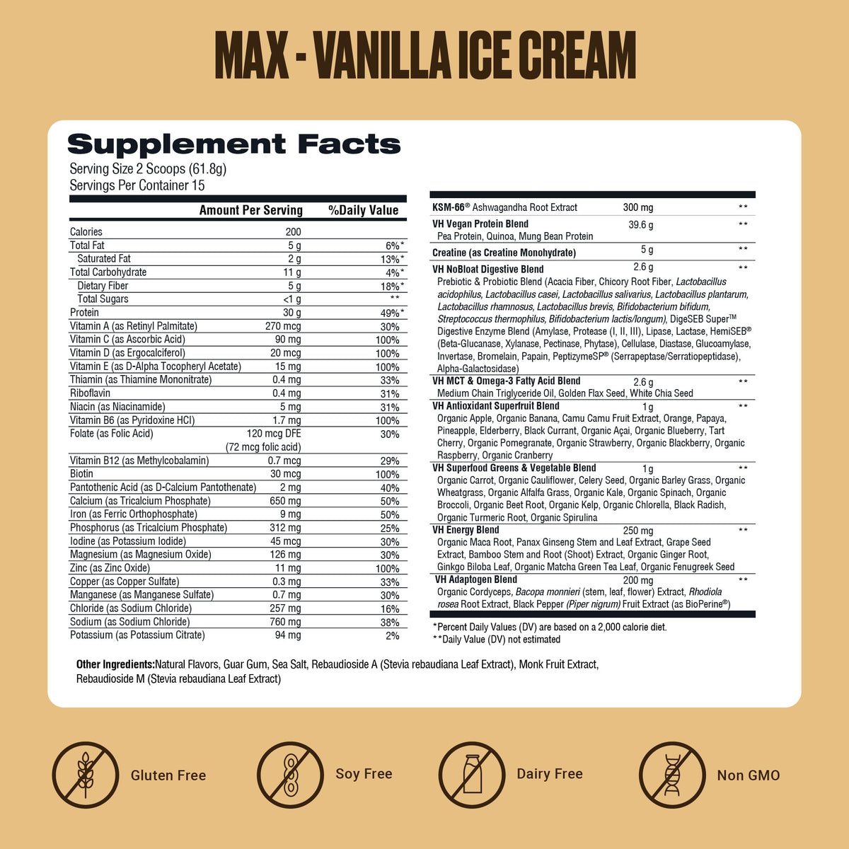 Multivitamin bottle paired with VitaHustle ONE Max for daily wellness