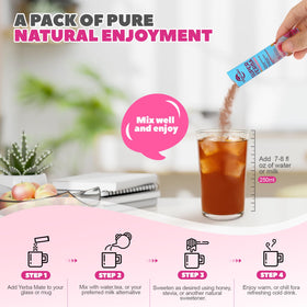 Cup dissolving VitaCoeur tea showing rapid mix for clear concentration.
