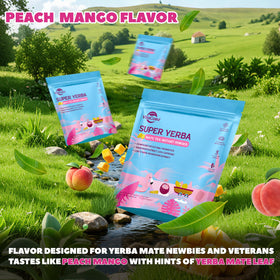 VitaCoeur energy-boost tea in peach-mango flavor for study or workouts.