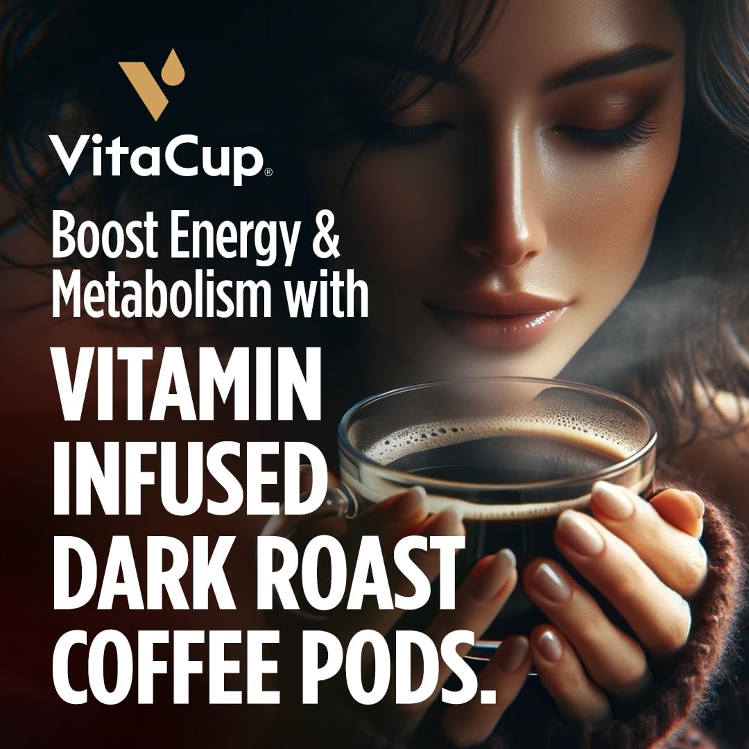 Brewing VitaCup Energy Dark Roast with steam and a rich, smooth cup